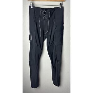 Athos Women’s Black Athletic Leggings No Core Size Small Compression Lace Up